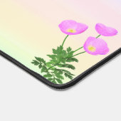 Schattig meisje en bloemen op pastel kleuren bureaumat (Hoek)