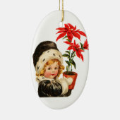 schattig  meisje en plant keramisch ornament (Rechts)