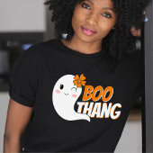 Schattig Meisje Ghost Boo Thang Zwart Halloween T-shirt