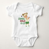 schattig meisje golfwoordkunst romper (Voorkant)