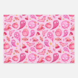 Schattig Meisje Halloween Baby shower Feestgeschen Inpakpapier Vel