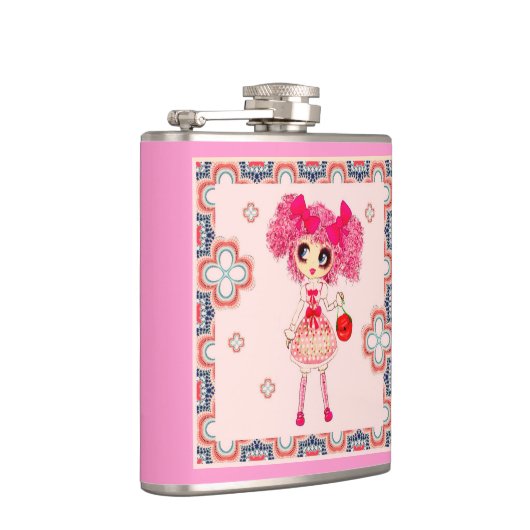 Schattig Meisje Heupfles (Rechts)