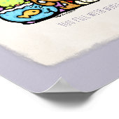 ! Schattig meisje houdt van dieren kunst Poster (Hoek)