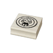 Schattig Meisje in Circle Lijst Stamp Rubberstempel (Stempel)
