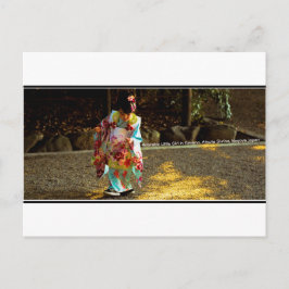 © Schattig meisje in Kimono, Atsuta Shrine, Nagoya Briefkaart