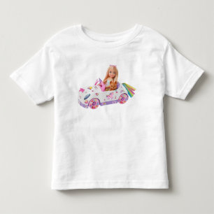 Schattig Meisje in Roze Convertible – Peuter Avont Kinder Shirts
