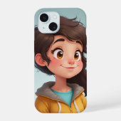 schattig meisje iPhone 15 case (Achterkant)