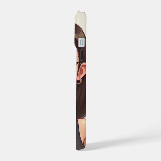 schattig meisje iPhone 15 case (Linkerkant)