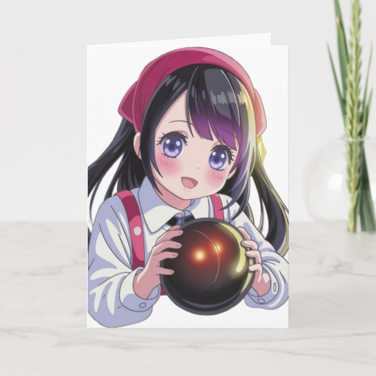 Schattig meisje kaart (Voorkant)