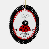 Schattig meisje Kerst ornament Lieveheersbeestje (Rechts)