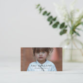 Schattig meisje, kinderkledingwinkel visitekaartje (Staand voorkant)