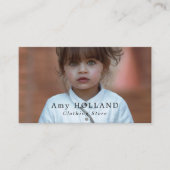 Schattig meisje, kinderkledingwinkel visitekaartje (Voorkant)