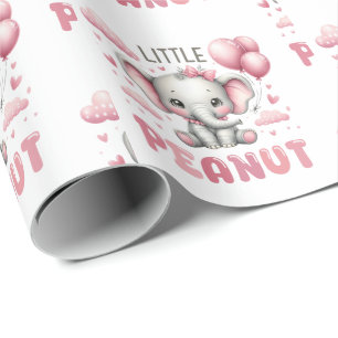 Schattig Meisje Kleine Pinda  Cadeaupapier