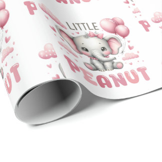 Schattig Meisje Kleine Pinda Cadeaupapier