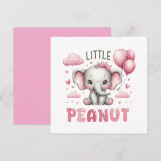 Schattig Meisje Kleine Pinda Kaart