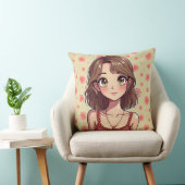 schattig meisje kussen (Stoel)