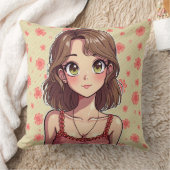 schattig meisje kussen (Deken)
