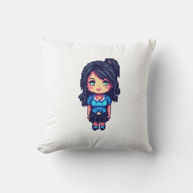 Schattig meisje kussen (Voorkant)