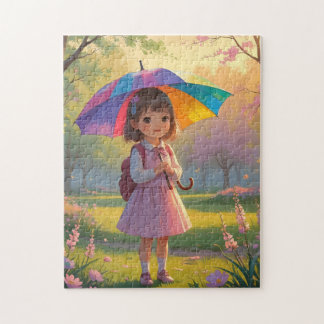 Schattig meisje legpuzzel