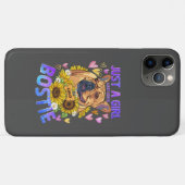 Schattig Meisje Loves Boston Terrier Zonnebloem Ho Case-Mate iPhone Case (Achterkant (horizontaal))