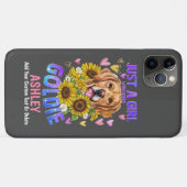 Schattig Meisje Loves Golden retriever Zonnebloem Case-Mate iPhone Case (Achterkant (horizontaal))