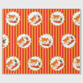 Schattig meisje met handschilderingen cadeaupapier (Vlak)