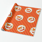 Schattig meisje met handschilderingen cadeaupapier (Uitgerold)