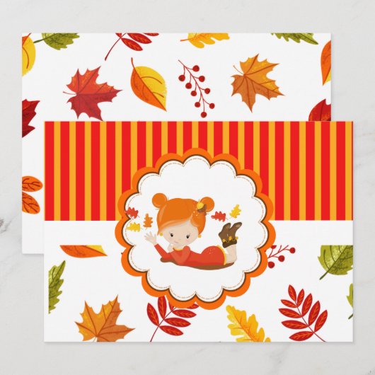 Schattig meisje met handschilderingen kaart (Voorkant / Achterkant)