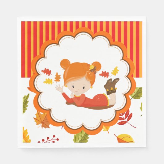 Schattig meisje met handschilderingen servet (Voorkant)