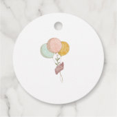 Schattig Meisje Olifant Botanische Bloemen Boho Ba Bedankjes Labels (Achterkant)