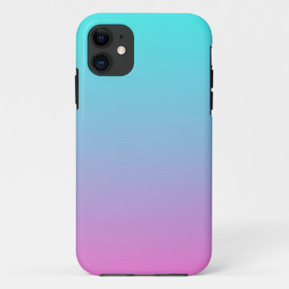 schattig meisje ombre mermaid roze turquoise aqua  Case-Mate iPhone case