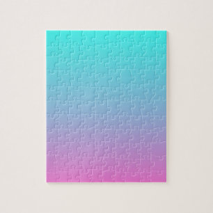 schattig meisje ombre mermaid roze turquoise aqua  legpuzzel