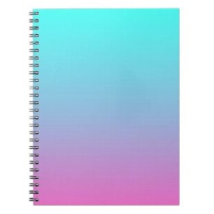 schattig meisje ombre mermaid roze turquoise aqua  notitieboek