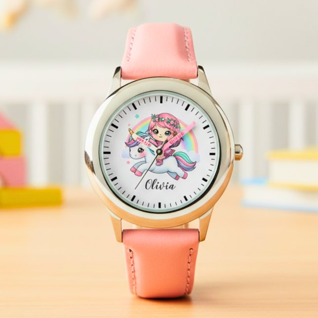 Schattig Meisje op Eenhoorn Horloge (Creator heeft geüpload)