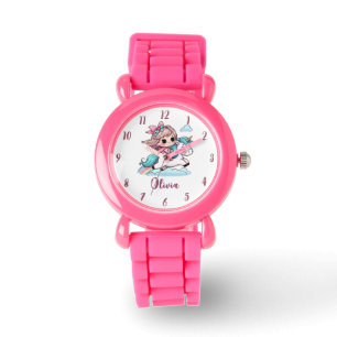 Schattig Meisje op Eenhoorn Horloge