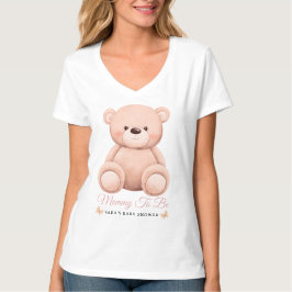Schattig meisje oranje teddybeer zwangereBaby Show T-shirt