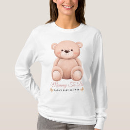 Schattig meisje oranje teddybeer zwangereBaby Show T-shirt