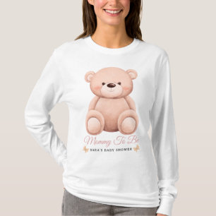 Schattig meisje oranje teddybeer zwangereBaby Show T-shirt