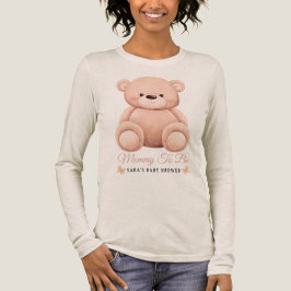 Schattig meisje oranje teddybeer zwangereBaby Show Tri-Blend Shirt