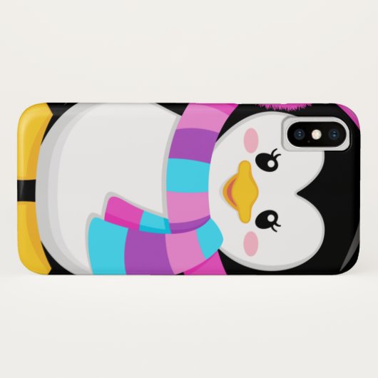 schattig meisje pinguïn cartoon Case-Mate iPhone case (Achterkant (horizontaal))