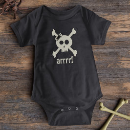 Schattig Meisje Piraat Schedel Halloween Baby Body Romper