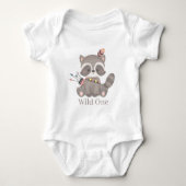 schattig meisje raccoon wild romper (Voorkant)