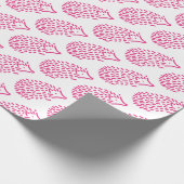 Schattig Meisje Roze Egel Kinder Baby dier Cadeaupapier (Hoek)