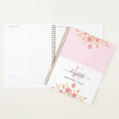 Schattig Meisje Roze Gouden Rozen Planner (Display)