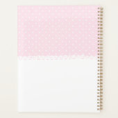 Schattig Meisje Roze Gouden Rozen Planner (Achterkant)