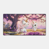 Schattig Meisje Roze Magische Eenhoorn Bureaumat (Voorkant)