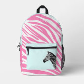 Schattig Meisje Roze Zebra Monogram Bedrukte Rugzak (Voorkant)