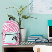 Schattig Meisje Roze Zebra Monogram Bedrukte Rugzak
