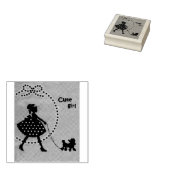 Schattig meisje rubberstempel (Gestempeld)