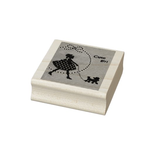 Schattig meisje rubberstempel (Stempel)
